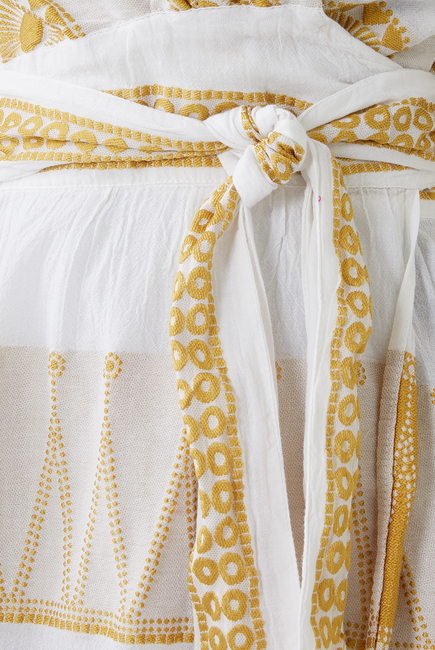 فستان ماكسي بتصميم ملفوف من القطن